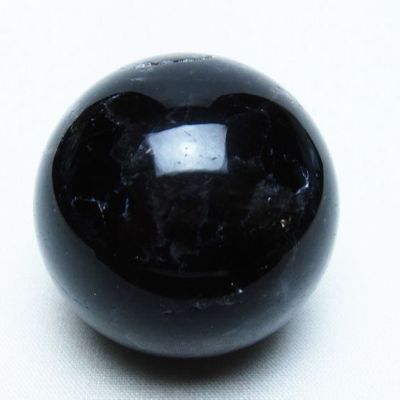 モリオン 丸玉 43mm 黒水晶 スフィア 置物 一点物 141-8067