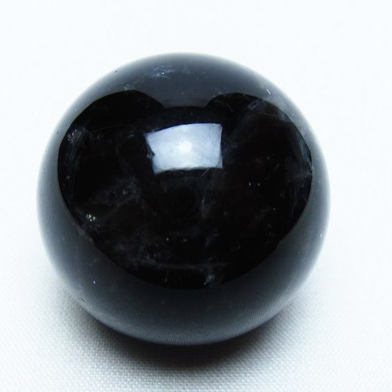 モリオン 丸玉 36mm 黒水晶 スフィア 置物 一点物 141-8068