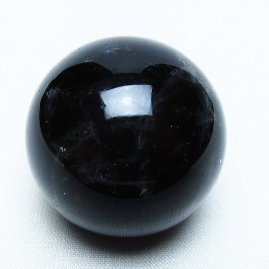 モリオン 丸玉 36mm 黒水晶 スフィア 置物 一点物 141-8068