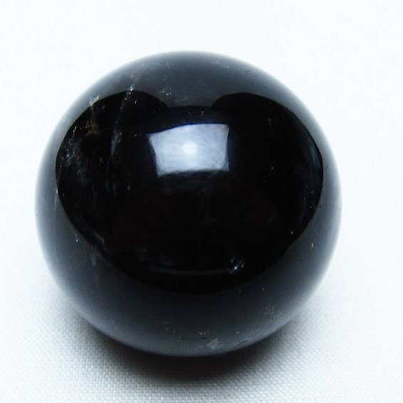 モリオン 丸玉 36mm 黒水晶 スフィア 置物 一点物 141-8071