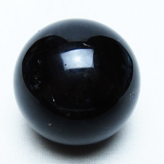 モリオン 丸玉 36mm 黒水晶 スフィア 置物 一点物 141-8072