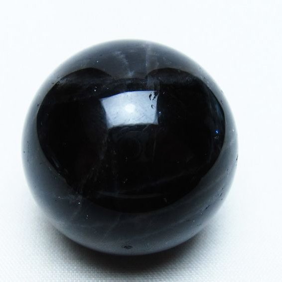 モリオン 丸玉 36mm 黒水晶 スフィア 置物 一点物 141-8073