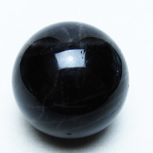 モリオン 丸玉 36mm 黒水晶 スフィア 置物 一点物 141-8073