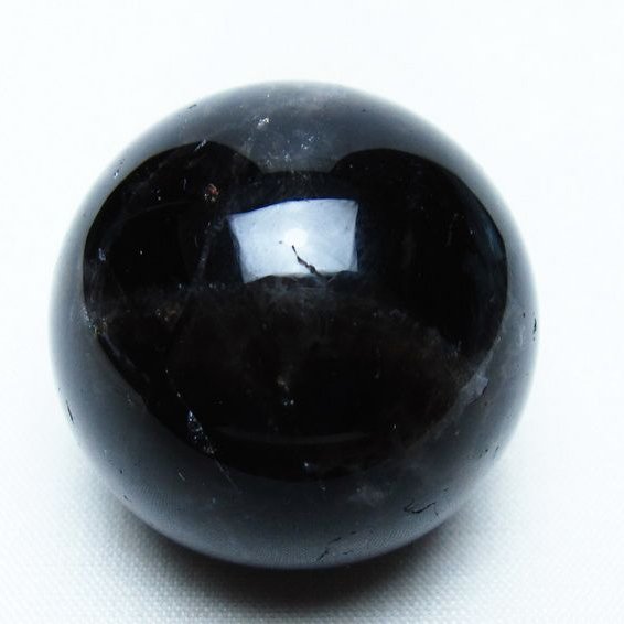 モリオン 丸玉 36mm 黒水晶 スフィア 置物 一点物 141-8075