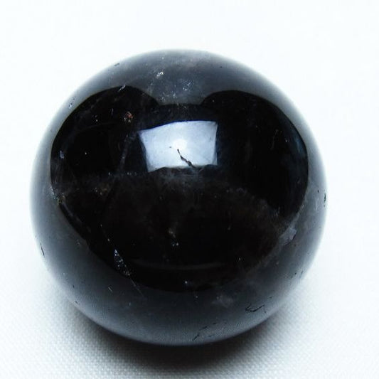 モリオン 丸玉 36mm 黒水晶 スフィア 置物 一点物 141-8075
