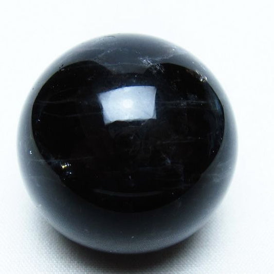 モリオン 丸玉 36mm 黒水晶 スフィア 置物 一点物 141-8076