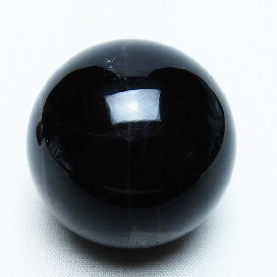 モリオン 丸玉 36mm 黒水晶 スフィア 置物 一点物 141-8077