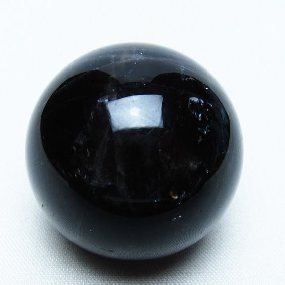モリオン 丸玉 36mm 黒水晶 スフィア 置物 一点物 141-8080