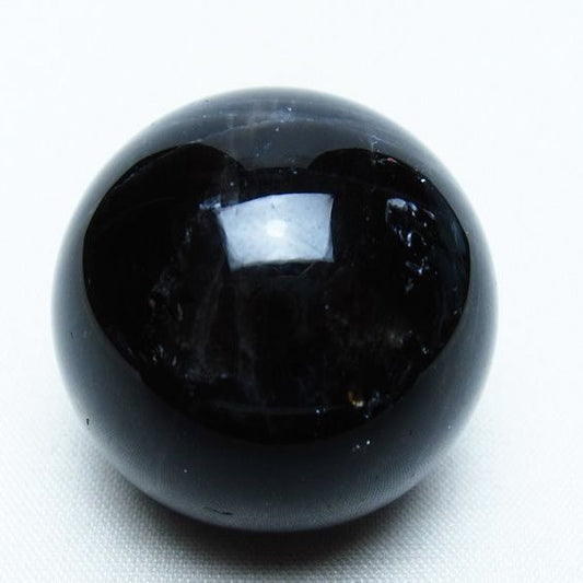 モリオン 丸玉 36mm 黒水晶 スフィア 置物 一点物 141-8080