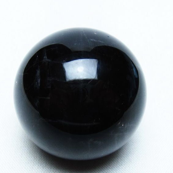 モリオン 丸玉 36mm 黒水晶 スフィア 置物 一点物 141-8082