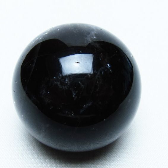 モリオン 丸玉 36mm 黒水晶 スフィア 置物 一点物 141-8083