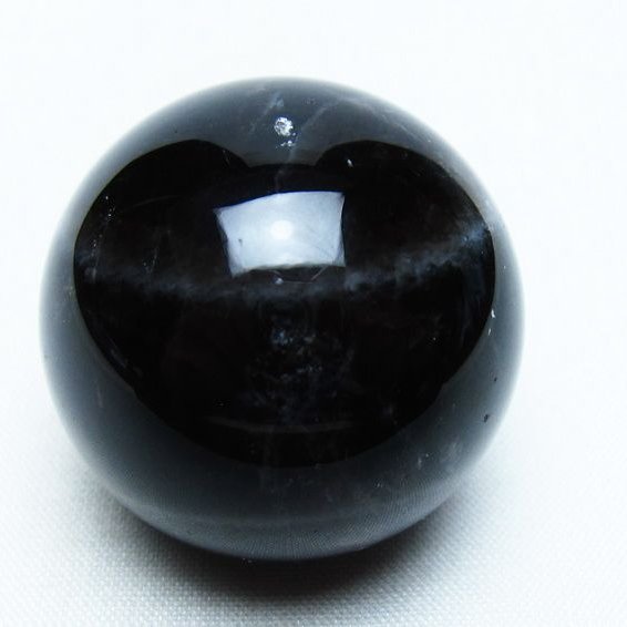 モリオン 丸玉 36mm 黒水晶 スフィア 置物 一点物 141-8084