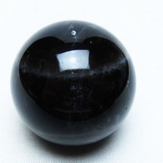 モリオン 丸玉 36mm 黒水晶 スフィア 置物 一点物 141-8084