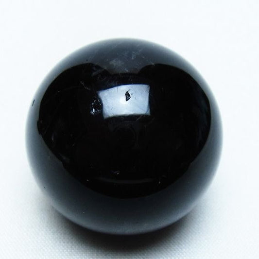 モリオン 丸玉 35mm 黒水晶 スフィア 置物 一点物 141-8085