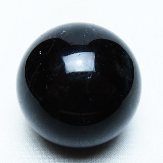 モリオン 丸玉 35mm 黒水晶 スフィア 置物 一点物 141-8086