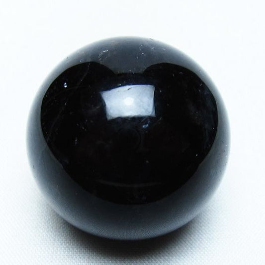 モリオン 丸玉 35mm 黒水晶 スフィア 置物 一点物 141-8086
