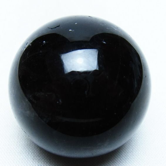 モリオン 丸玉 35mm 黒水晶 スフィア 置物 一点物 141-8087