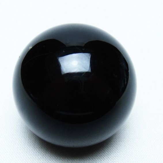 モリオン 丸玉 35mm 黒水晶 スフィア 置物 一点物 141-8088
