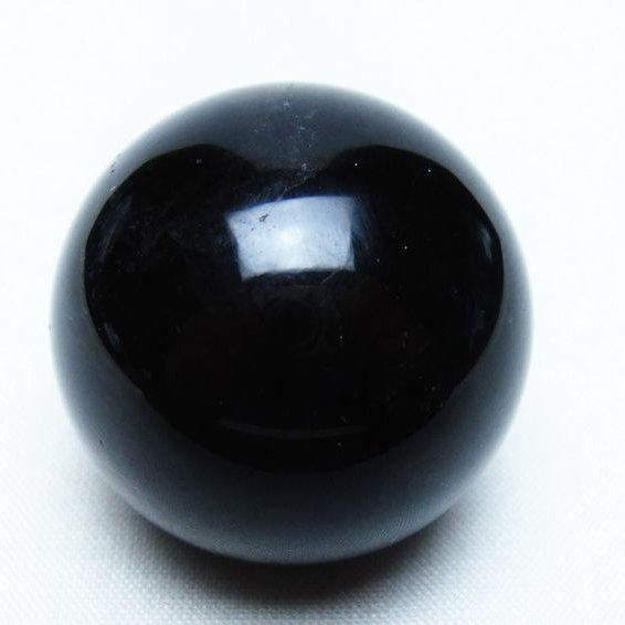 モリオン 丸玉 35mm 黒水晶 スフィア 置物 一点物 141-8091