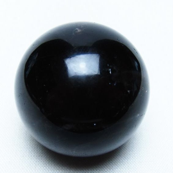 モリオン 丸玉 35mm 黒水晶 スフィア 置物 一点物 141-8092