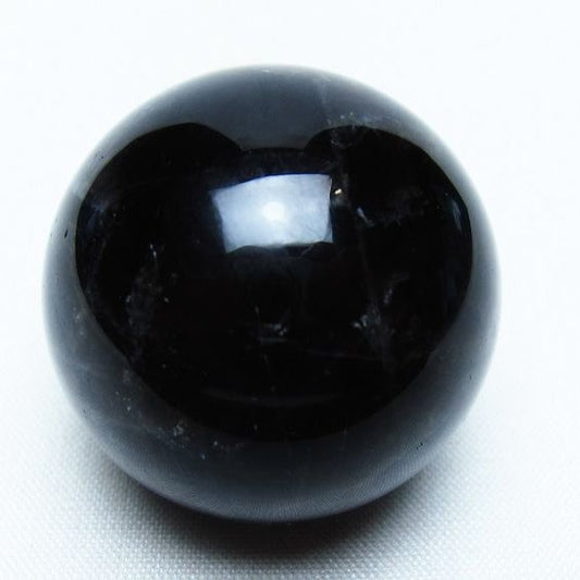 モリオン 丸玉 35mm 黒水晶 スフィア 置物 一点物 141-8093