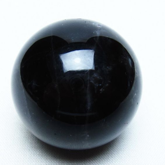 モリオン 丸玉 35mm 黒水晶 スフィア 置物 一点物 141-8096