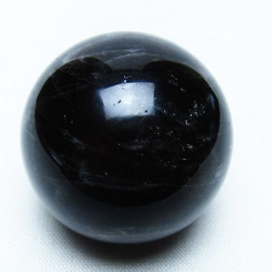モリオン 丸玉 35mm 黒水晶 スフィア 置物 一点物 141-8097