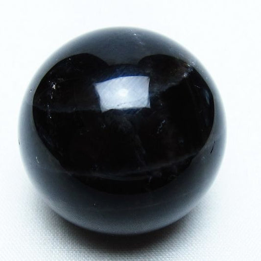 モリオン 丸玉 35mm 黒水晶 スフィア 置物 一点物 141-8098