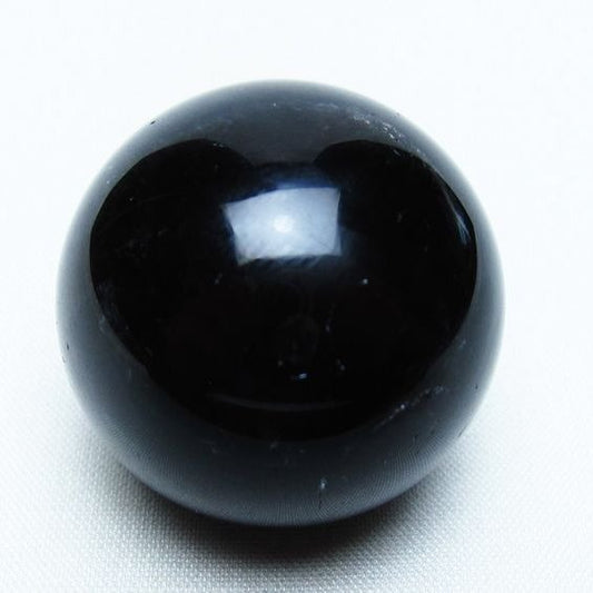 モリオン 丸玉 35mm 黒水晶 スフィア 置物 一点物 141-8099