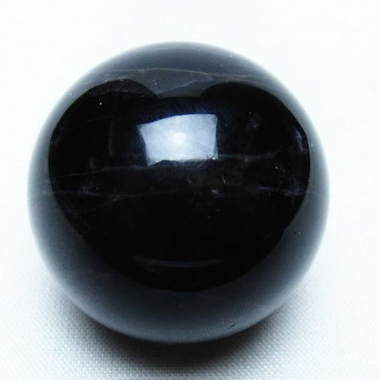 モリオン 丸玉 35mm 黒水晶 スフィア 置物 一点物 141-8101