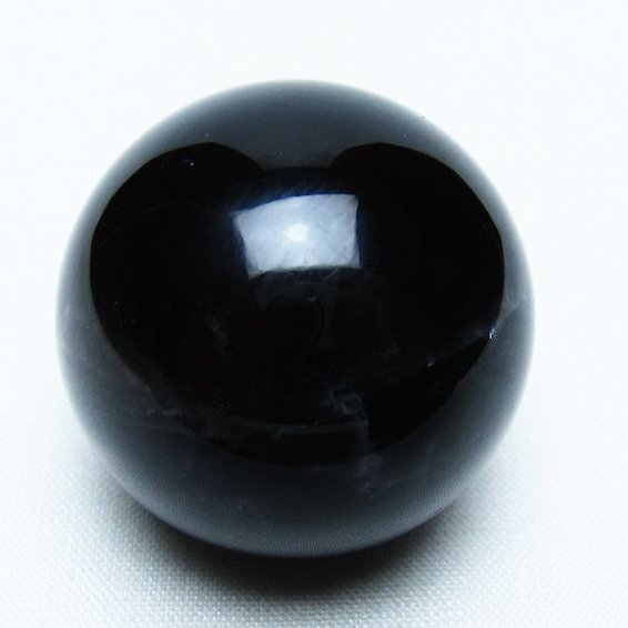 モリオン 丸玉 35mm 黒水晶 スフィア 置物 一点物 141-8104