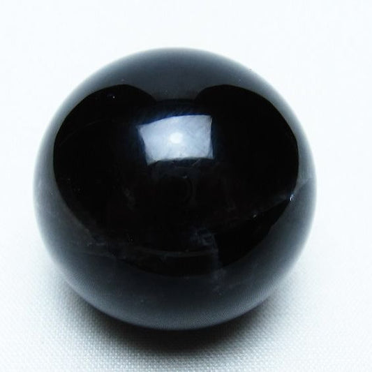 モリオン 丸玉 35mm 黒水晶 スフィア 置物 一点物 141-8104