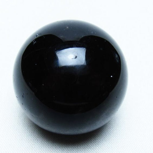 モリオン 丸玉 35mm 黒水晶 スフィア 置物 一点物 141-8107