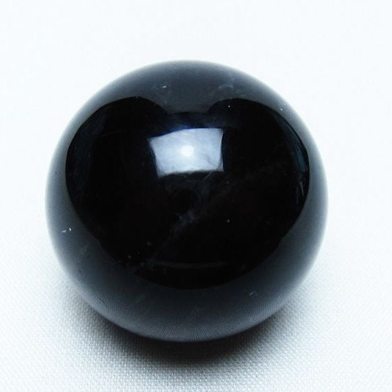 モリオン 丸玉 35mm 黒水晶 スフィア 置物 一点物 141-8109