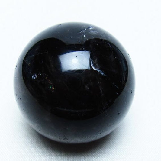モリオン 丸玉 35mm 黒水晶 スフィア 置物 一点物 141-8110
