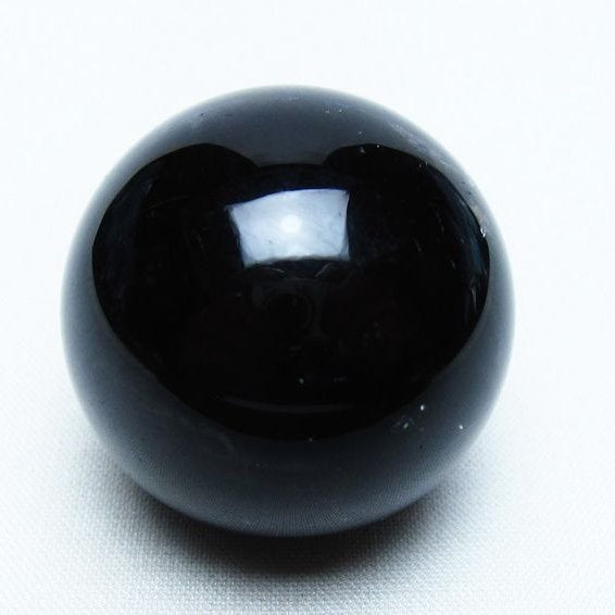モリオン 丸玉 35mm 黒水晶 スフィア 置物 一点物 141-8111