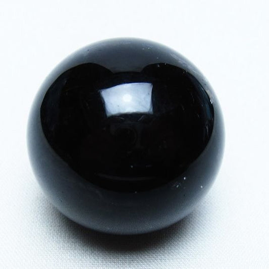 モリオン 丸玉 35mm 黒水晶 スフィア 置物 一点物 141-8111
