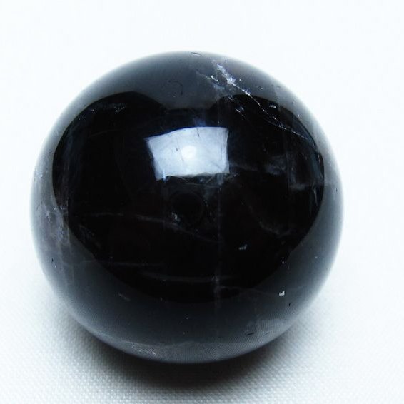 モリオン 丸玉 35mm 黒水晶 スフィア 置物 一点物 141-8112