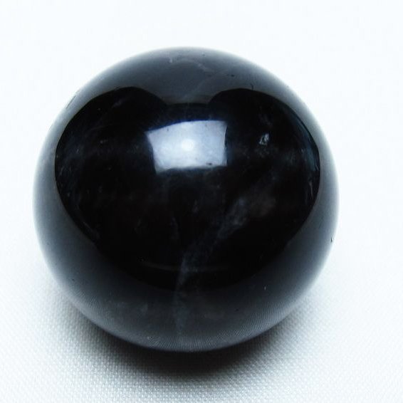 モリオン 丸玉 35mm 黒水晶 スフィア 置物 一点物 141-8114