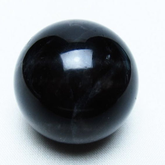 モリオン 丸玉 35mm 黒水晶 スフィア 置物 一点物 141-8114