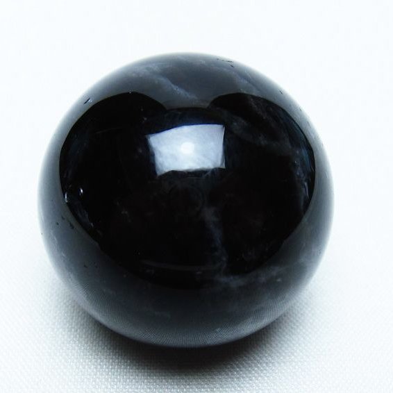 黒水晶 丸玉 34mm モリオン スフィア 置物 一点物 141-8116