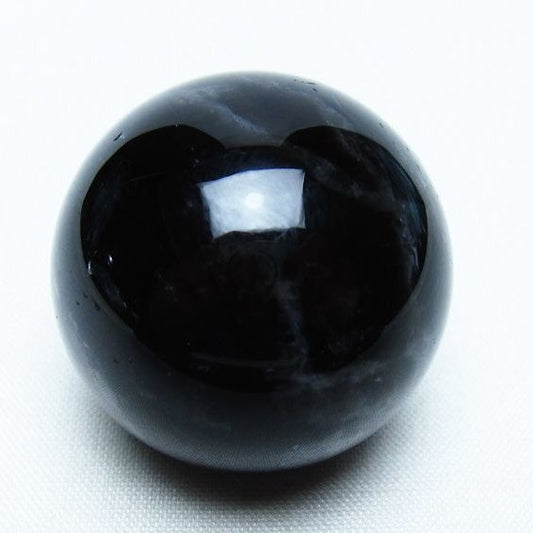 黒水晶 丸玉 34mm モリオン スフィア 置物 一点物 141-8116