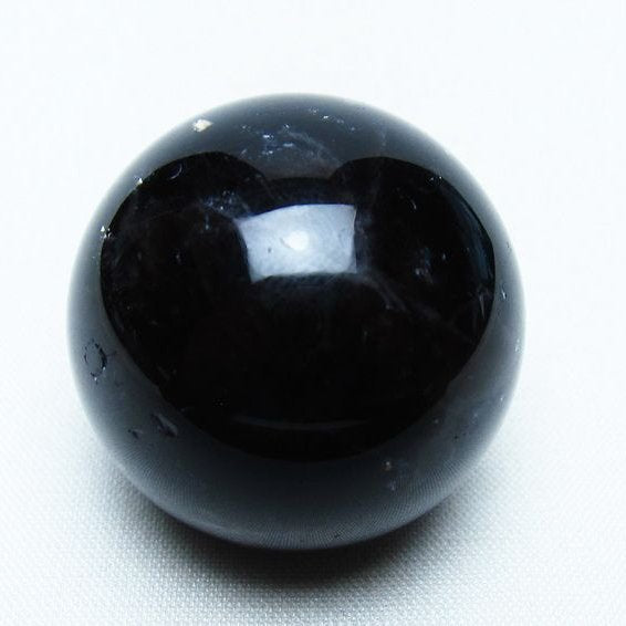 黒水晶 丸玉 34mm モリオン スフィア 置物 一点物 141-8118