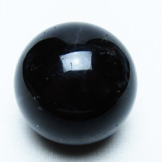 黒水晶 丸玉 34mm モリオン スフィア 置物 一点物 141-8119