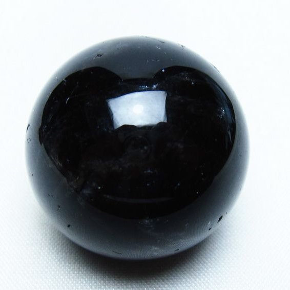 黒水晶 丸玉 34mm モリオン スフィア 置物 一点物 141-8121