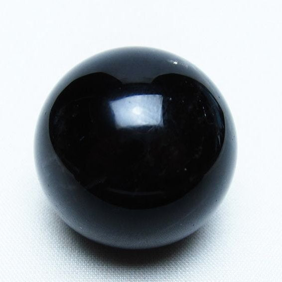 黒水晶 丸玉 34mm モリオン スフィア 置物 一点物 141-8122