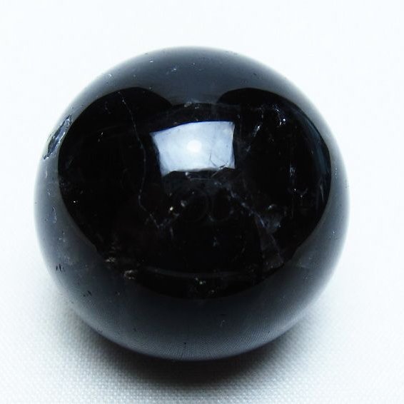 黒水晶 丸玉 34mm モリオン スフィア 置物 一点物 141-8123