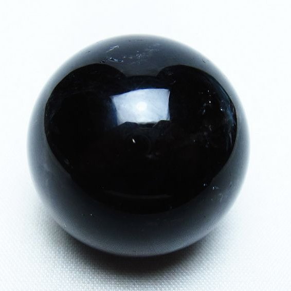 黒水晶 丸玉 34mm モリオン スフィア 置物 一点物 141-8124