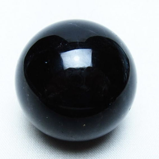 黒水晶 丸玉 34mm モリオン スフィア 置物 一点物 141-8125