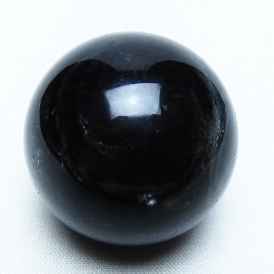 黒水晶 丸玉 34mm モリオン スフィア 置物 一点物 141-8127